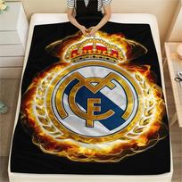 1 vnt. Real Madrid CF spaudinio flanelinis pledas, aukštos kokybės, visų sezonų, namų dekoras, šiluma ir komfortas, puikiai tinka Kalėdų dovanoms 80cm x 120cm