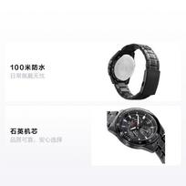 CASIO EDIFICE Versatile Black Plate Black Steel Strap Fashion Quartz Steel Strap Men's Watch Black Dial EFV-540DC-1A juoda
