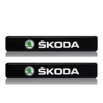 1/2PCS Car Decorative Light LED Front Hood Grille Emblem Badge Decor For Skoda Octavia Fabia ER38 RS Kamiq Kodiaq Rapid SCALA Superb