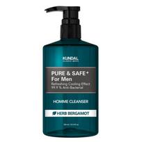 Kundal Cooling Men's Cleanser Bergamot Fragrance, 240ml, 2 units black