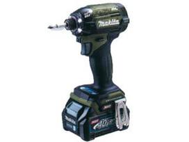Makita įkraunamas smūginis suktuvas 2 dėklai įeina TD002GRDXO (Alyvuogių) 40Vmax2,5Ah akumuliatoriai, įkroviklis, alyvuogės