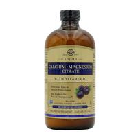 Skystas kalcio magnio citratas su vitaminu D3, mėlynių skonio, 16 fl oz