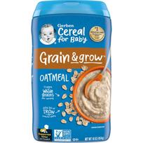 Gerber, Avižiniai, Pilno grūdo košė, Pirmieji maisteliai, 16 oz (454 g) brown