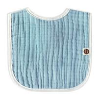 Bunny Blossom 6-ply gauze bib, sky, 1 piece, 1 piece white