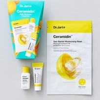 [Dr. Jart] Ceramidin Hello Moisture kelioninis rinkinys (1 kaukės pakuotė + 7 ml kremas + 15 ml tonikas-serumas) yellow