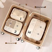 Kashicong Travel Luggage Organizer Bags 3-Piece Set smėlis