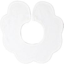 Medium rolling bib, 9 plain ivory, 1 piece, 1 piece white