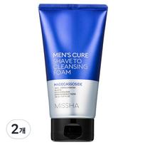 Missha Men's Cure Shave to Cleansing Foam, 150ml, 2 pieces blue