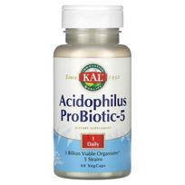 KAL, Acidophilus ProBiotic-5, 60 Veggie Capsules