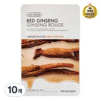 The Face Shop ground red ginseng mask sheet, 1 pack, 10 pieces beige