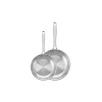 Tramontina Grano Frying Pan Set Stainless Gas Induction Made in Product (20cm & 26cm), Steel, Triple-Layer, & Compatible, Brazil, Code 65140/306