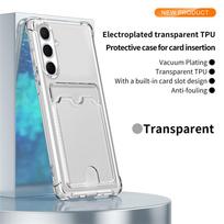 Dengta Piniginės Kortelės Lizdo Telefono Dėklas Skirtas Samsung A16 A15 A35 A55 A25 A26 A36 A56 A14 A34 A54 Atsparus Smūgiams Skaidrus Minkštas Dangtelis For Samsung A04S