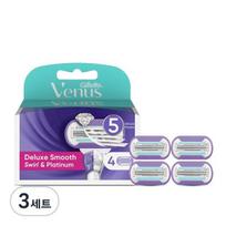 Gillette Venus Swirl Women's Razor Blades, 4 pieces, 3 sets ,Korean razor blade blue