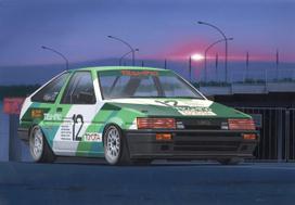 inch up serija Trampio AE86 Levin plastikinis modelis 1/24 Nr.320 balta