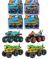 Hot Wheels Monster Truck Transporter Įvairių dėžutė Parduodama Transporto priemonė Žaislas Mini Automobilis 3 Metų ir Vyresniems Multi 4 Automobiliai 986C-HWN86 blue