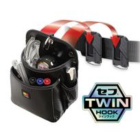 Tajima Safe System Detachable Tool Twin Easy to attach and can be attached to a belt easy to rearrange tool select and attach only the tools you black