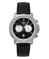 Casio Beside Chronograph Analoginis Odinis Dirželis Juodas Ciferblatas Kvarcinis BMS-500L-1A Vyriškas Laikrodis juoda