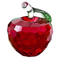 du Apple Krištolas Feng Šui Valymas Interjero Prekės Figūrėlė Apple (taškas pasaulis) (4cm / Raudonas) red