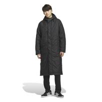 Adidas Long Boa Size Size M Men's Must-Have 3-Stripes Coat, BW566, Black/Black (KA1304), black
