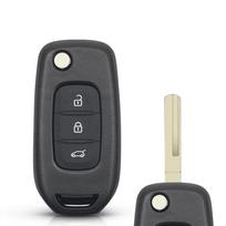 KEYYOU 3 Button For Renault Sandero Dacia Logan Lodgy Dokker Duster Car Flip Remote Key Shell Case Fob VAC102 HU136te HU56 Blade Model 1 gray
