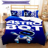 3pcs Astro Bot pattern bedding set duvet cover set includes duvet cover &pillowcases,perfect all season bedroom decoration&gift 140cmx210cm
