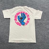 Vintažiniai Y2K Santa-Cruz 30-mečio Screaming Hand Marškinėliai Maži 17x24 Balti M gray