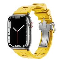 Kilim Vienos kilpos silikoninė apyrankė Apple Watch juosta 44mm 40mm 49mm 45mm 46mm apyrankė iwatch serija 9 6 se 3 7 8 ultra 2 10 11 38 40 41mm S10-42mm yellow