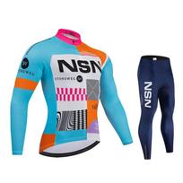 Nsn Vyrų Rudens Ilgomis Rankovėmis Naujas Lenktyninis MTB Pavasarinis Ilgas Dviratininko Džersio Rinkinys Dviratis Dviračių Sporto Drabužiai Uniforma Ropa Ciclismo 3XL blue