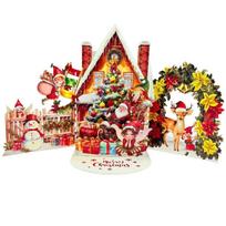 3d Christmas Card High Quality Pop-Up Santa Claus Card Christmas Greeting Card Creative For Decor Family New Year beige