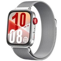 Milanese Magnetic Stainless Steel Watch Band For Huawei Watch Fit 5 / Fit 5 Pro / Fit 4, Breathable Mesh Adjustable Replacement Wrist Strap For Huawei Watch Fit 5 / Fit 5 Pro / Fit 4 sidabras
