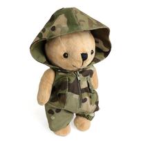 Military Bear Plush Toy, Camouflage Multicam, Boy Version, 21cm, Dress-Up Bear Doll, Airsoft Bear, Military Bear, Camouflage Bear beige