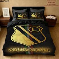 Custom Legia Warsaw Bedding Quilt Set Quilt Cover Pillowcase Home Decoration Birthday Gift (1 * duvet cover + 2 * pillowcase, without core) 140x200cm