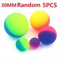 24/30/42/55Mm Bicolor Elastic Ball Toy Children Colored Boy Bouncing Ball Rubber Kids Sport Games Elastic Jumping Balls yellow