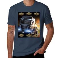Euro Truck Simulator 2 Tshirt Functional Casual Short Sleeve Tee 2XL black