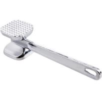 Duty Meat Mallet Stainless Steel Double-Sided Meat Tenderizer Tool For Steak Chicken Pork Fish And Veal Kitchen Cooking Hammer 1pc gray