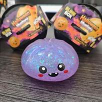 Glitter Halloween Ghost Dumplings Squishy Slow Rebound Stress Relief Baozi With Steamer Cute Stretchy Fidget Gift For Holiday black