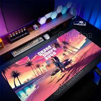 Grand Theft Auto Characters Mouse Pad Thick Rubber Base Mouse Mat Smooth Cloth Surface Big Gaming Deskmat for PC Computer Laptop 60x30x0.2cm