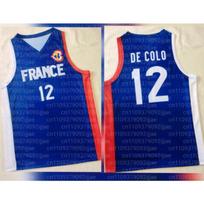 Basketball Jerseys France 34 WEMBANYAMA Jersey Sewing  Cheap High Quality Outdoor Sportswear Light Blue FamilyMatching L