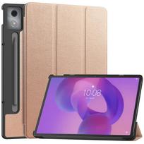 For Lenovo Idea Tab Pro Case 12.7 inch Magnetic Tri-Folding PU Leather Stand Cover For xiaoxin idea tab pro tb373fu TB375FC Lenovo Pro12.7 2025 rožinio aukso spalvos