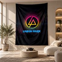 Decorative Tapestry,Linkin Park Printed Wall Art, Lightweight Wall Hanging For Bedroom Background 100cmx150cm beige