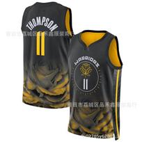 Golden State Warriors Basketball Jersey Stephen Curry 30 Klay Thompson 11 City Edition Stitched NBA Fan Apparel XXL gray