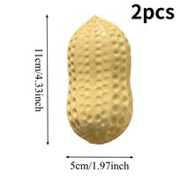 11Cm Peanut Stress Ball Crunchy Squeeze Ball Squishy Toy Buttery-Soft Feel Fidget Toy Asmr Sensory Anti Stress Toys Slow Rebound beige
