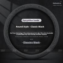 For Subaru STI Outback Brz Wrx Xv Ascent Forester Impreza Legacy Car Suede Leather Ultrathin Steering Wheel Cover Accessories juoda