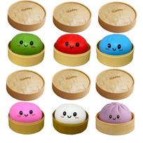Schylling Dumpling Pressure Dumpling Squishies Cute Colorful Bun Toy Slow Rising Stress Relief Fidget Toy For Kids Adults Anti-Anxiety Gif white