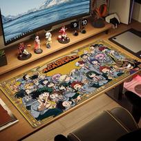 Anime Hero Academia Color Mouse Pad Large Gaming Table Cushion Non-slip Laptop Tablet Big Mousepad XXL Mat Mini PC Playmat With Lock edge 30cmx60cm(11.8x23.6inch)