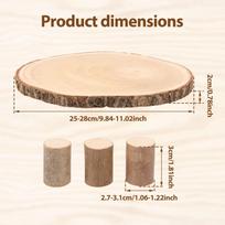 Wood Cake Stand With Leg Wooden Cake Holder For Dessert Display Wedding Party Decor, Cosmetic Storage Stand Flower Pot Holder beige