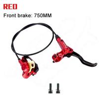ZOOM HB875 MTB Hydraulic Brakes Bicycle Hydraulic Caliper Set 800/1400mm Disc Brakes For Mountain Bike With Rotor 160mm Cycling Red front right