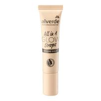 Alverde All-In-One Glow Drops Highlighter 01 Luxe Gold 15 Ml beige