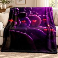 Five nights at freddy blanket Flannel Blanket Soft Cozy Plush Throw for Sofa Bed Lightweight Home Decoration Outdoor camping 80cmx120cm