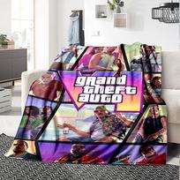 1pc Blanket - Game Grand Theft Auto Print Design,Lightweight Blanket for Sofa,Bed- Soft &Warm,Gift for All Seasons 150cmx180cm